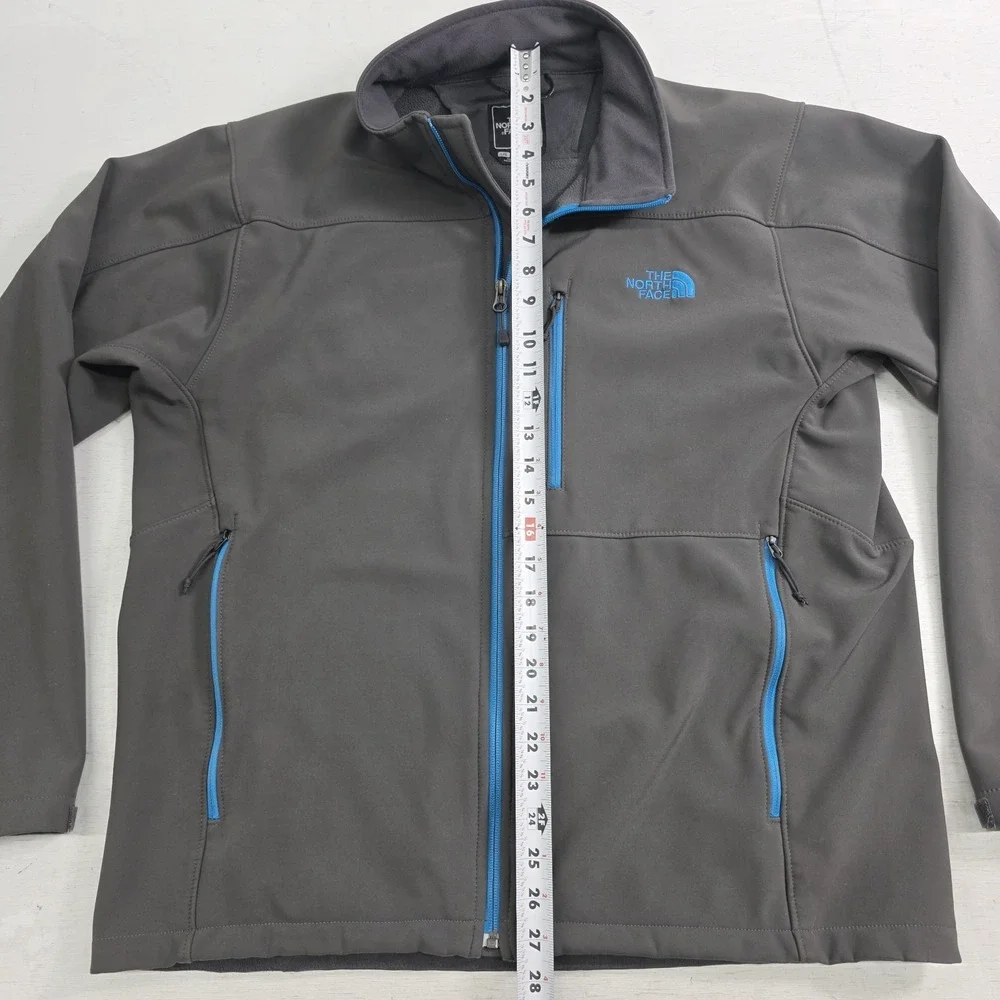 The North Face‎ Gray Workwear Outdoor Fleece Lined Soft Shell Gray Jacket Mens L